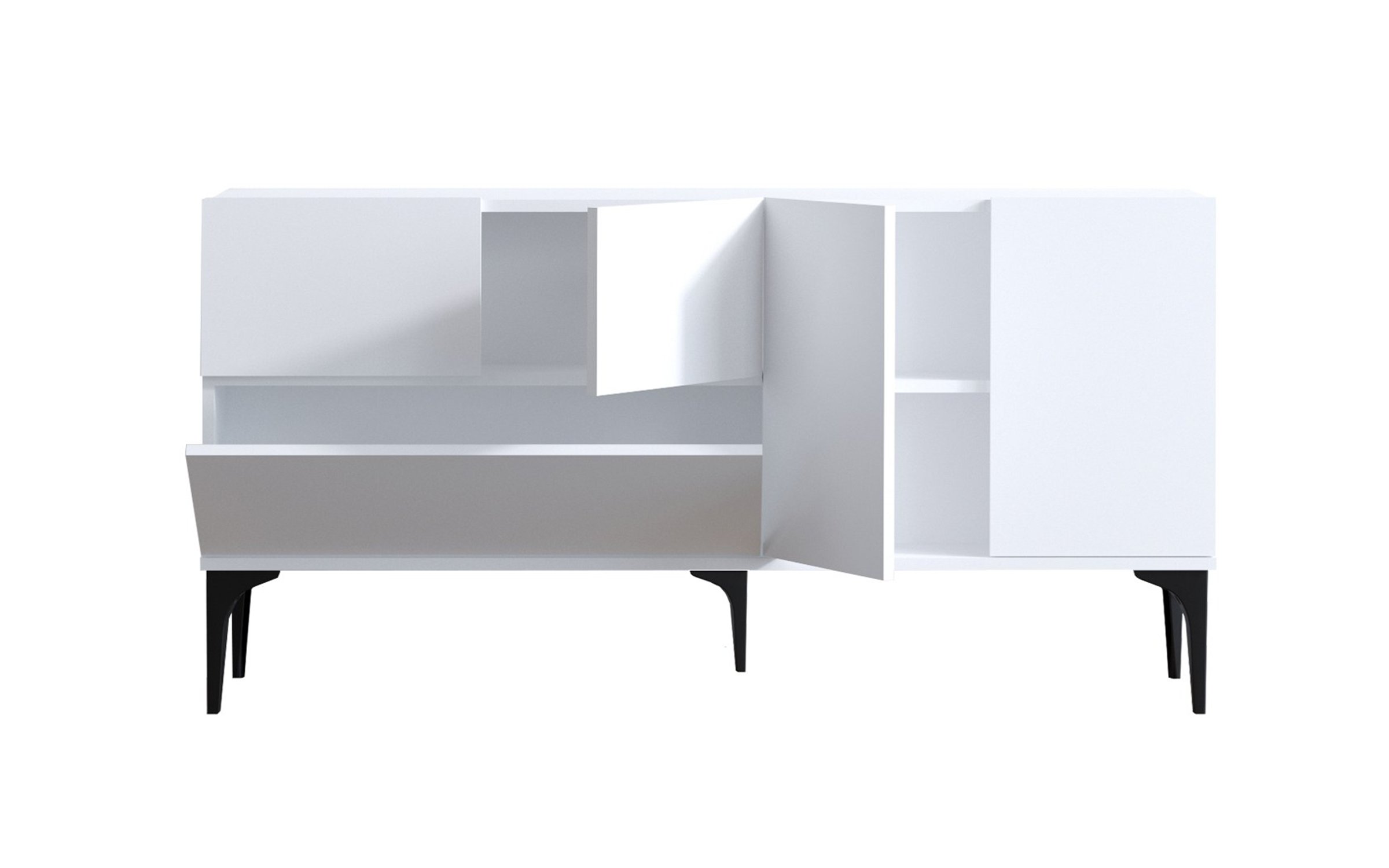 Modul TV Glis, alb + negru  4